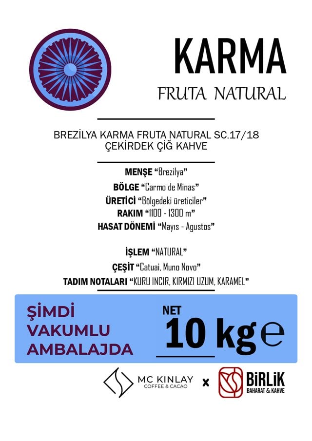 BREZİLYA KARMA FRUTA PINK ÇİĞ KAHVE - VAKUM 10 KG
