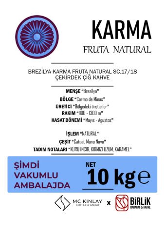 BREZİLYA KARMA FRUTA PINK ÇİĞ KAHVE - VAKUM 10 KG