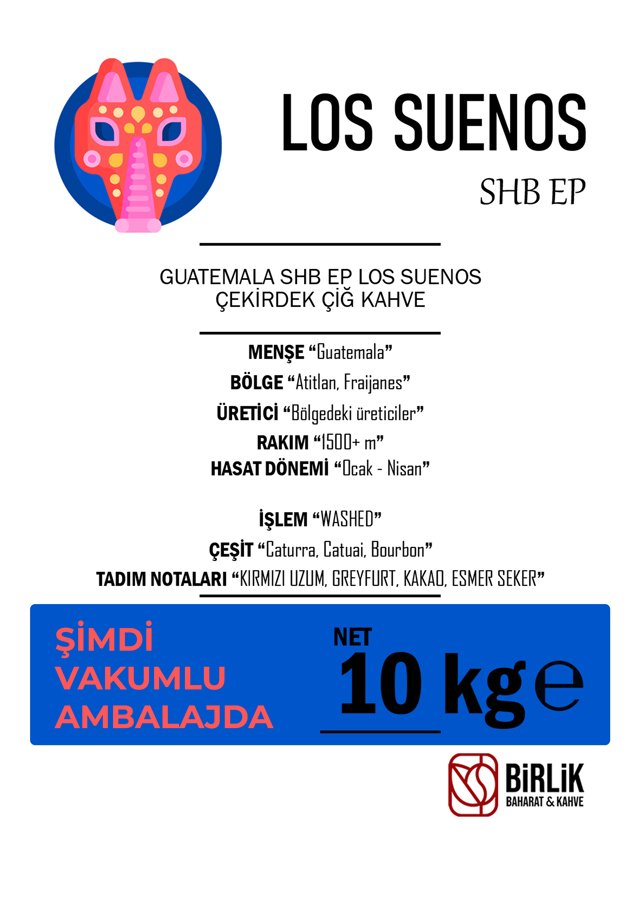 GUATEMALA LOS SUENOS SHB EP ÇİĞ KAHVE - VAKUM 10 KG